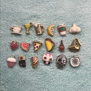 Floating Locket Charms - Food theme